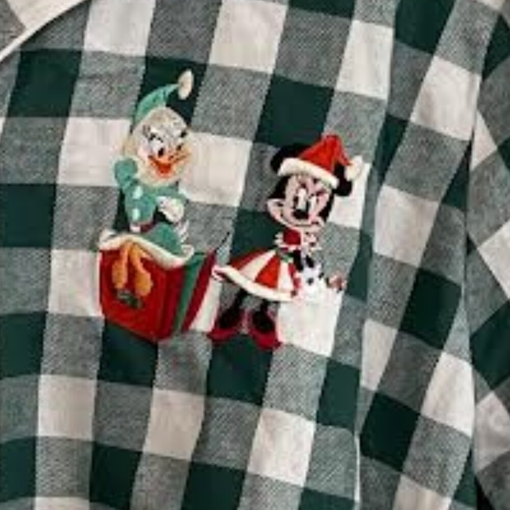 Disney Parks Holiday Flannel Pajama Top